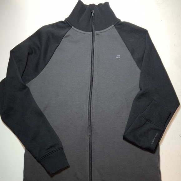 Men's G-Star RAW Jirgi Zip Top in Black & Gray Size M - Picture 1 of 4